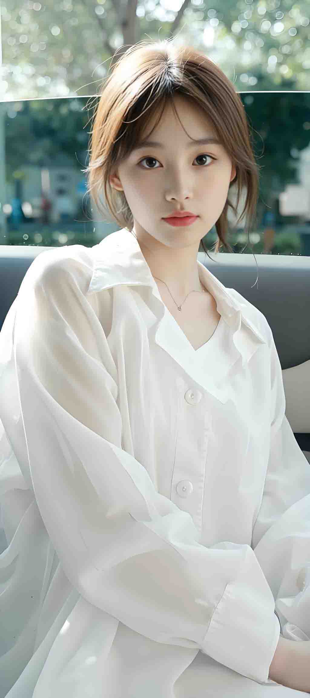 韩国美女模特【Bomi】户外露营主题私拍 性感白T配超短牛仔